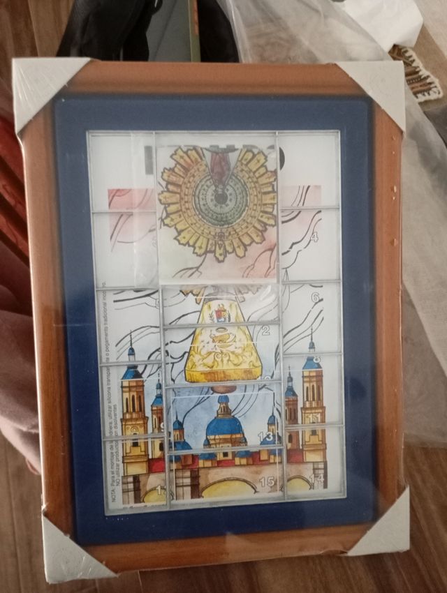 Cuadro/vidriera de la virgen del Pilar