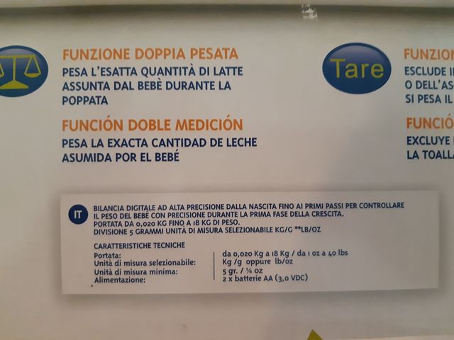 Bilancia per neonati