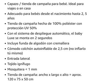 Cuna viaje super plegable