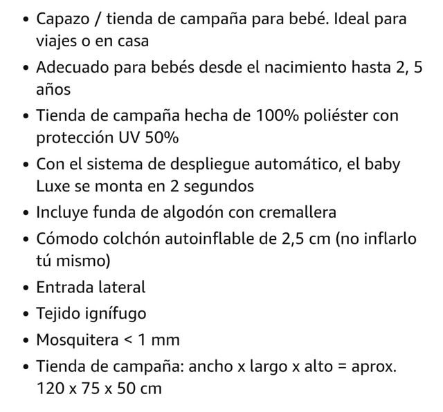 Cuna viaje super plegable