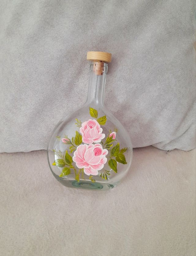 Bottiglia vintage dipinta a mano