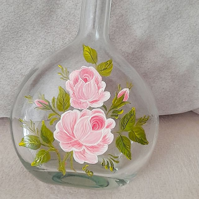 Bottiglia vintage dipinta a mano