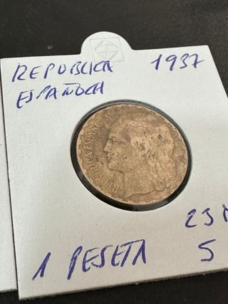 Lote monedas Republica 1937