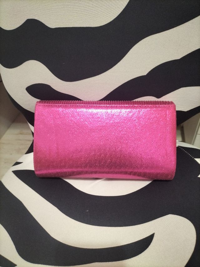 Bolso de fiesta rosa fucsia tornasolado