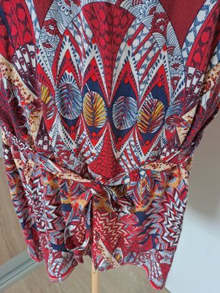 Vestido estampado Promod con cinturón T.42