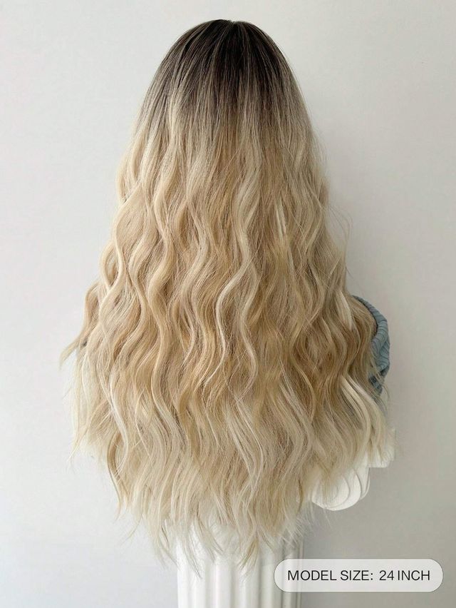 Peluca rubia con flequillo 