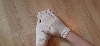 Guantes encaje niña mujer boda comunión blanco