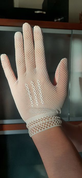 Guantes encaje niña mujer boda comunión blanco