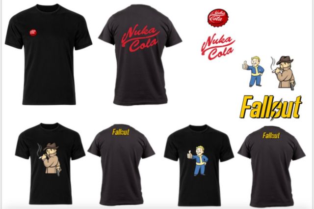 Maglietta fallout + cassette + adesivi