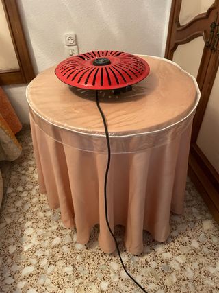 Mesa camilla redonda con brasero eléctrico