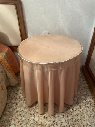 Mesa camilla redonda con brasero eléctrico