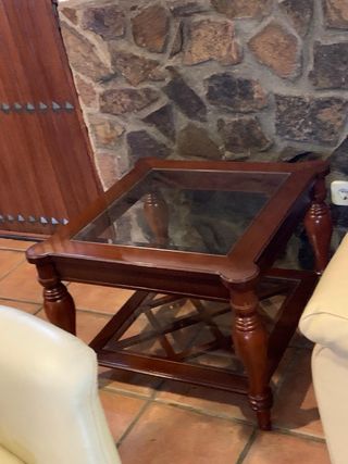 Mesa centro y Auxiliar Salon (Madera)