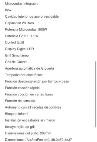 ‼️ OFFERTA, MICROONDE DA INCASSO 28L (JOHNSON) ‼️