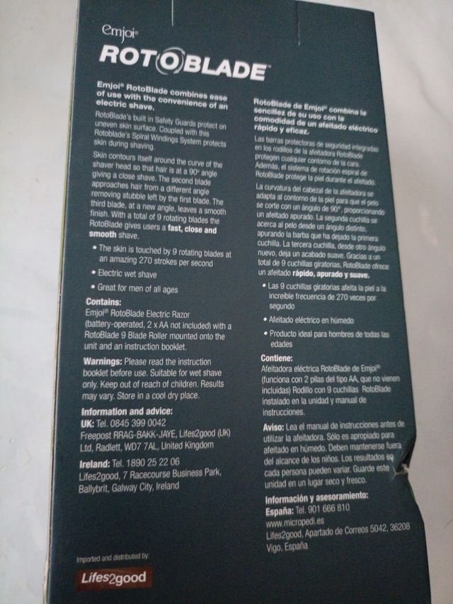 Maquina de afeitar ROTOBLADE 9 cuchillas ¡¡NUEVO!!