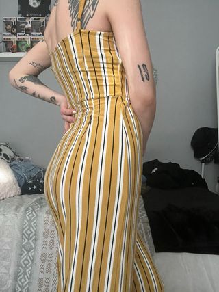 MONO LARGO RAYAS AMARILLO