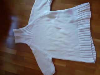 Jersey punto crudo algodon cuello alto
