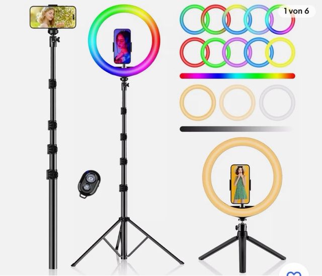 ARO DE LUZ 12 pulgadas altura total 177 cm