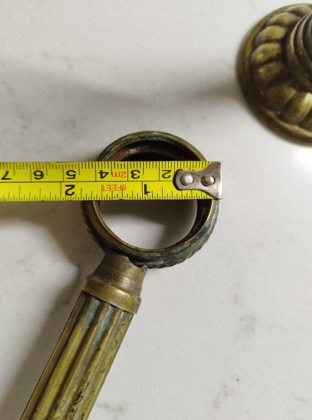 2 Soportes antiguos latón cortinas