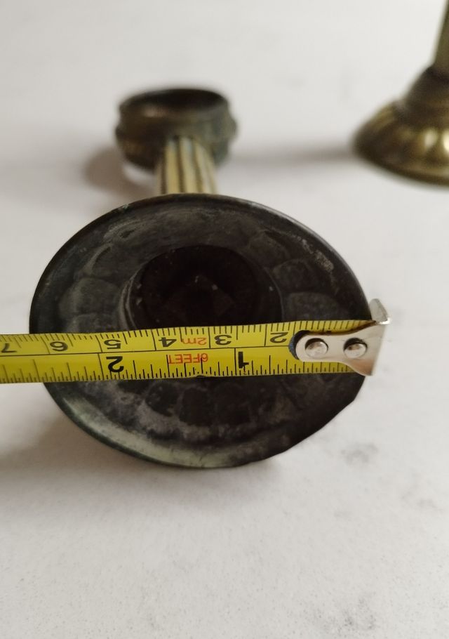 2 Soportes antiguos latón cortinas