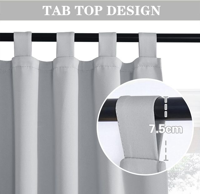 NOVAS cortinas térmicas opacas cinzentas 132x160cm