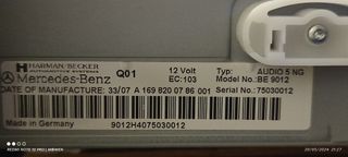 Radio CD Mercedes w169