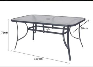 SUPER OFERTA CONJUNTO DE EXTERIOR MESA-SILLAS-SOMB