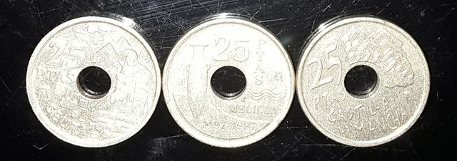 Monedas 25 pesetas Comunidades autónomas