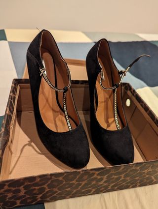 Zapatos tacón fiesta negros