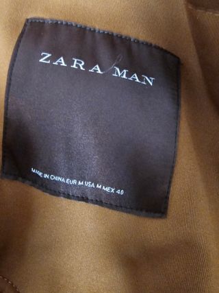 Zara Man Chaqueta Antelina Talla M