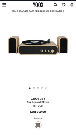 Crosley Gig - Tocadiscos de Dos velocidades con Al