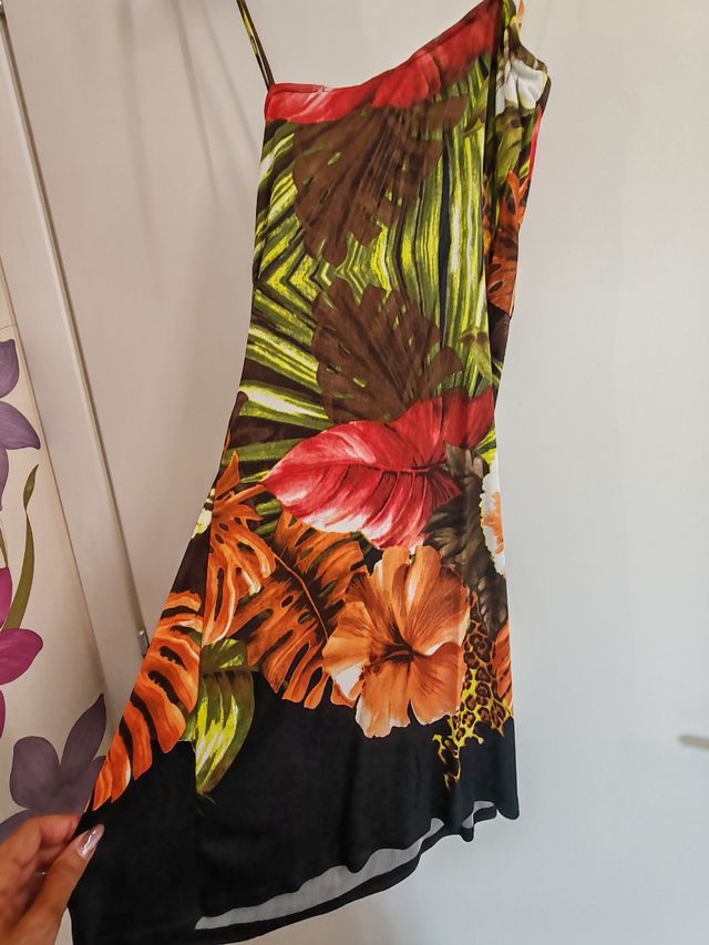 Abito viscosa tg42 scollo conSwarovski