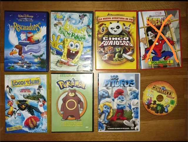 5 Dvds. Dibujos Animados. 