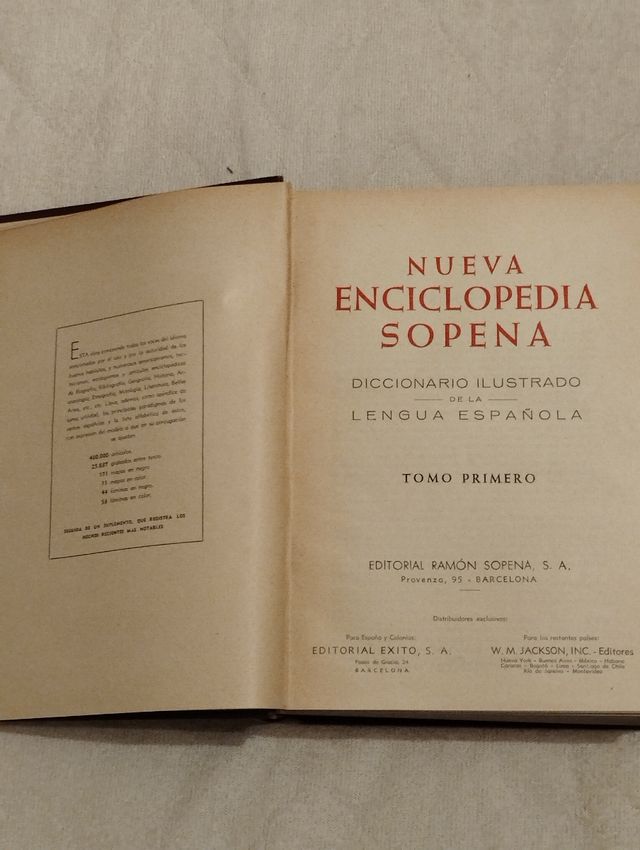 Nueva Enciclopedia Sopena del 1953.