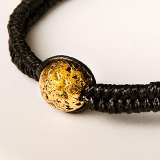 Pulsera artesana negra Leyenda de El Dorado. NUEVO