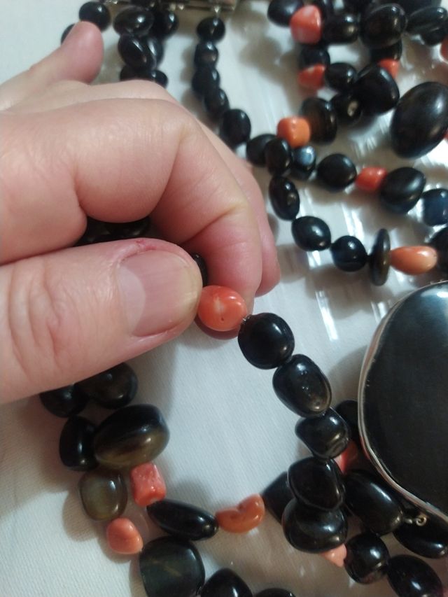 Precioso collar de coral y plata