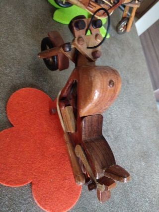  collezione due moto in legno simpatiche