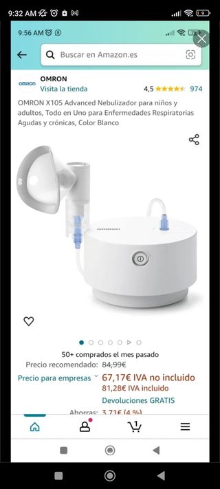 Nebulizador para niños y adultos