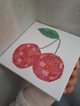 Tela canvas con cristalli