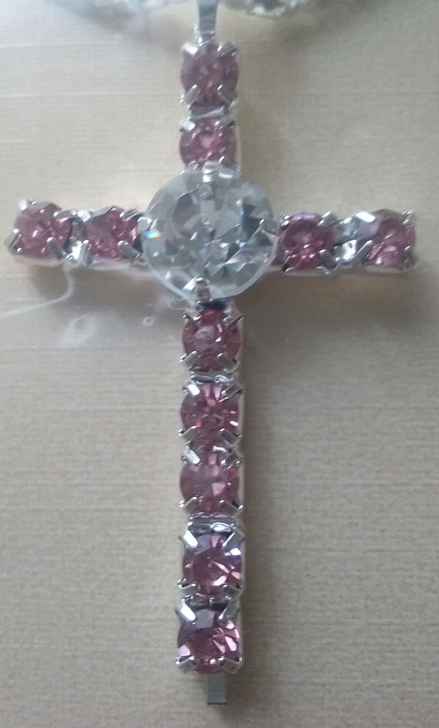 Colgante cruz de cuarzo