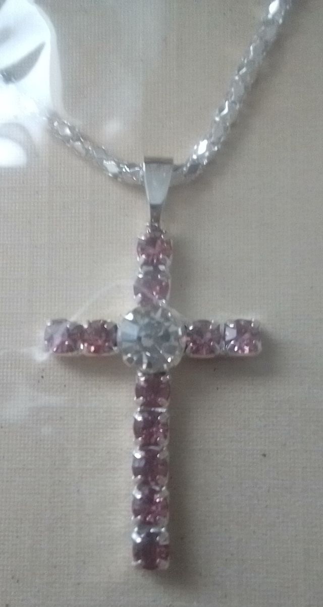 Colgante cruz de cuarzo