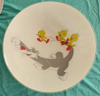 Plafoniera Vetro Plafoniera con Titti e Silvestro