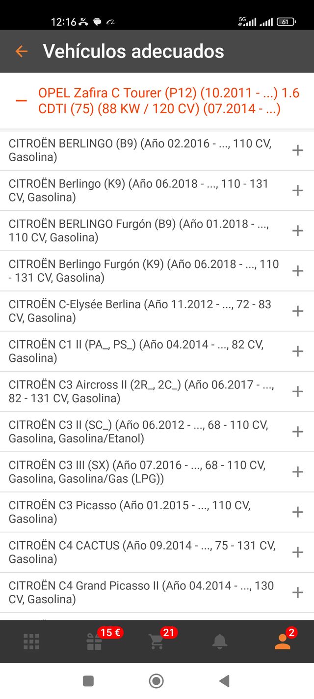 Retén cigüeñal psa 1.2 gasolina