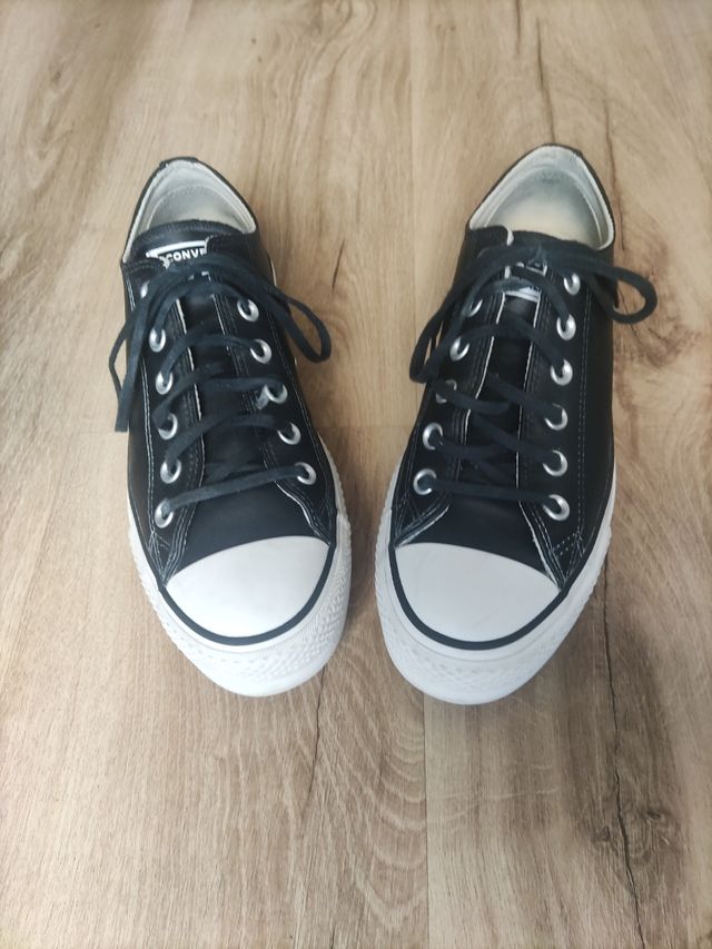 Converse Mujer Wallapop Zapatillas Converse Piel Mujer Negras De