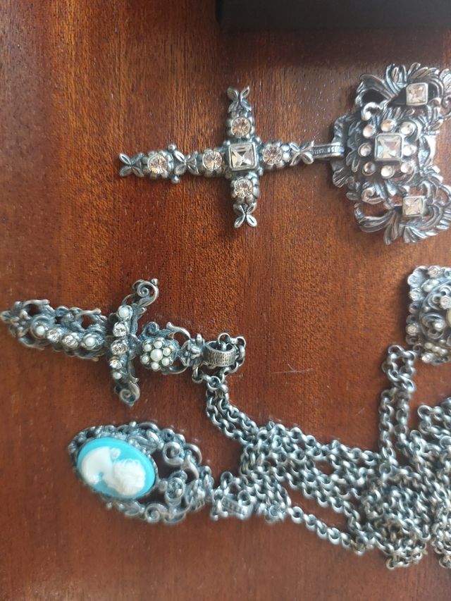 Conjunto aderezo fallera plata opción peineta