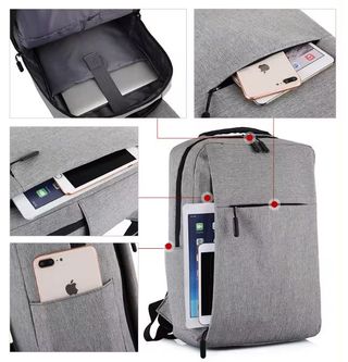 Mochila para ordenador portátil o viajes con USB