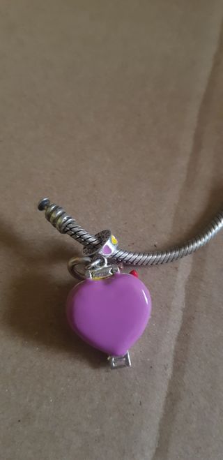 Polvera charm polly pocket en plata