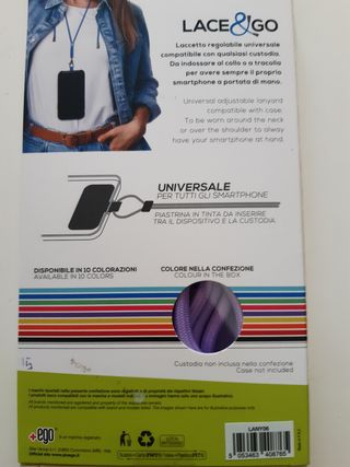 Laccetto smartphone lilla