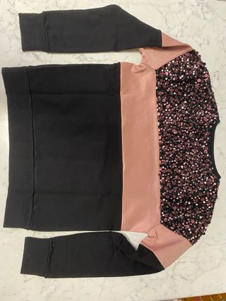 Felpa ragazza con pailettes