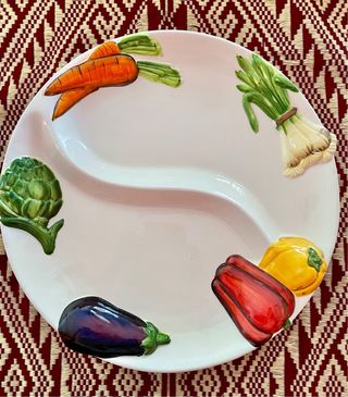 Antipastiera vintage tonda in ceramica