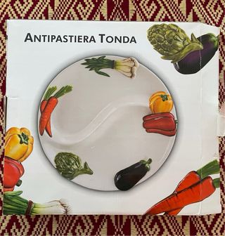 Antipastiera vintage tonda in ceramica